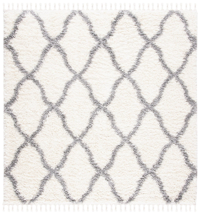 Safavieh Moroccan Tassel Shag Mts358B Ivory/Light Grey Rug.