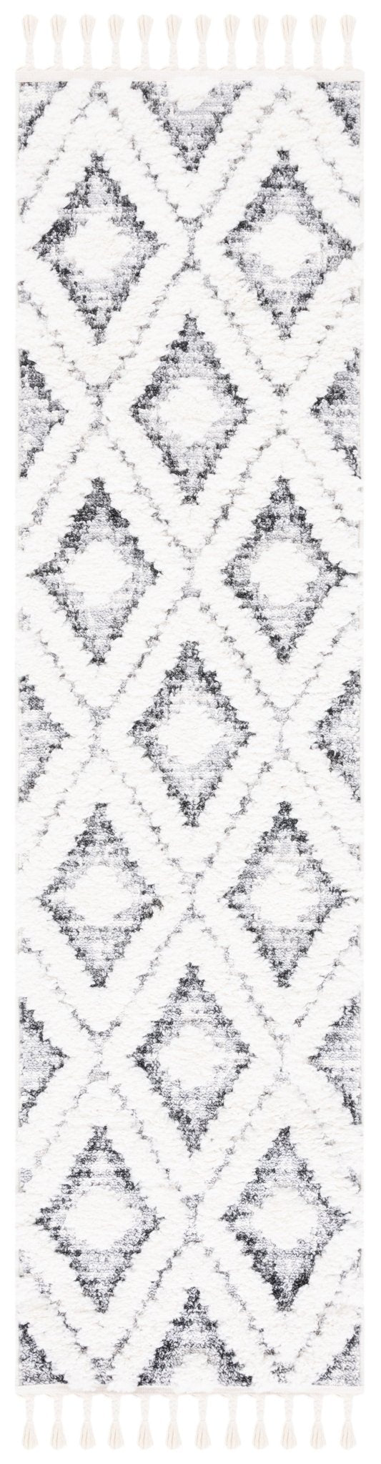 Safavieh Moroccan Tassel Shag Mts610A Ivory/Grey Rug.