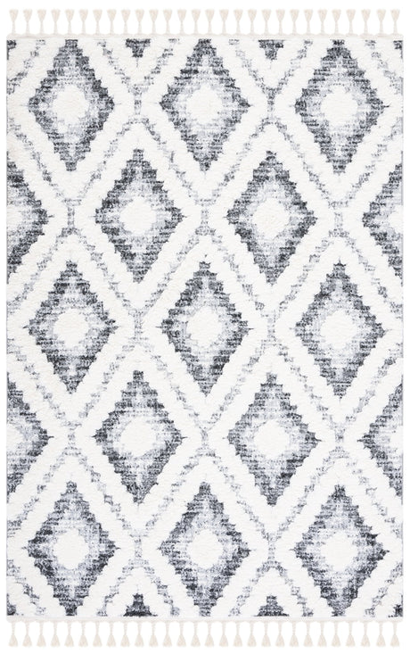 Safavieh Moroccan Tassel Shag Mts610A Ivory/Grey Rug.