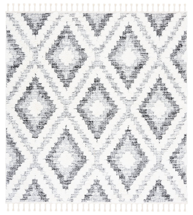 Safavieh Moroccan Tassel Shag Mts610A Ivory/Grey Rug.