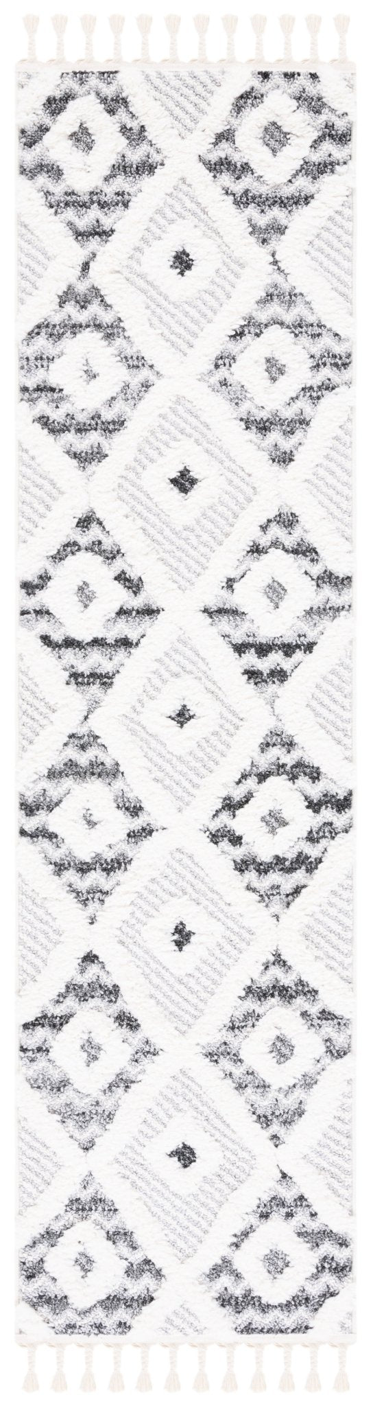 Safavieh Moroccan Tassel Shag Mts612F Grey/Ivory Rug.