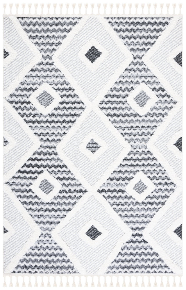 Safavieh Moroccan Tassel Shag Mts612F Grey/Ivory Rug.
