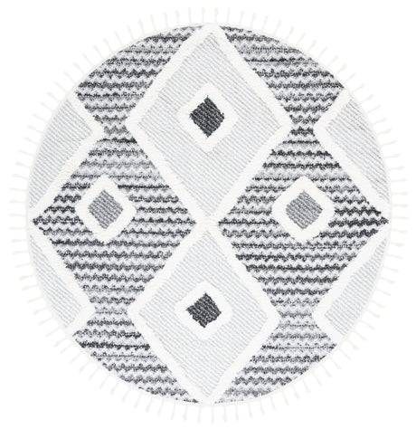 Safavieh Moroccan Tassel Shag Mts612F Grey/Ivory Rug.