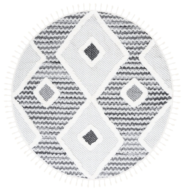 Safavieh Moroccan Tassel Shag Mts612F Grey/Ivory Rug.