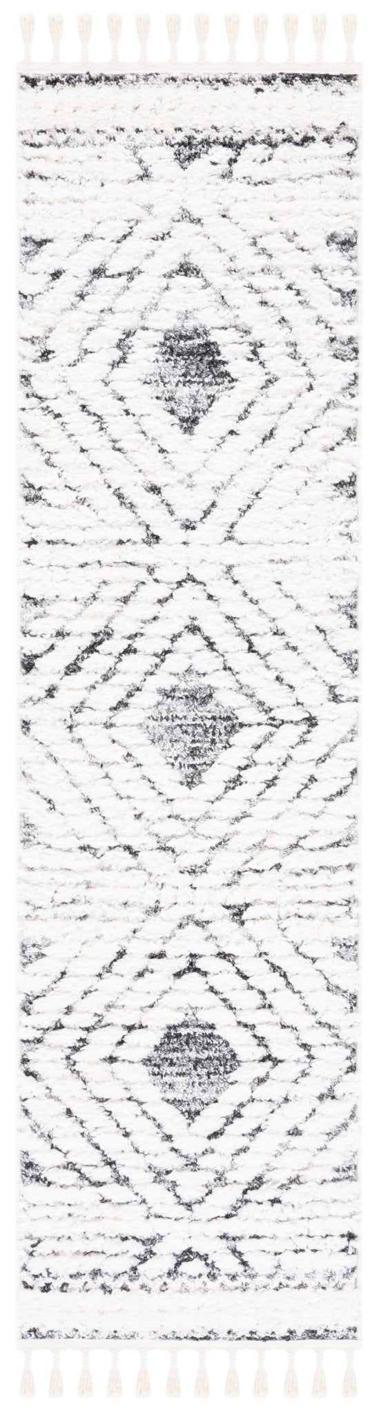 Safavieh Moroccan Tassel Shag Mts614A Ivory/Grey Rug.