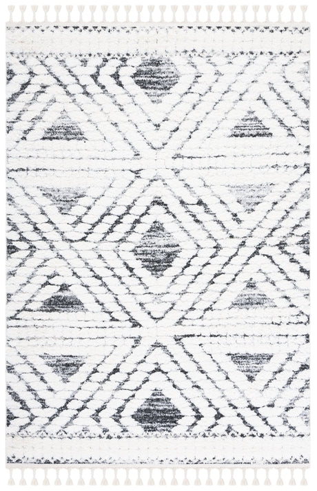Safavieh Moroccan Tassel Shag Mts614A Ivory/Grey Rug.