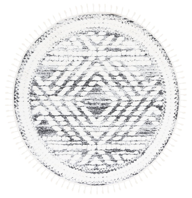 Safavieh Moroccan Tassel Shag Mts614A Ivory/Grey Rug.