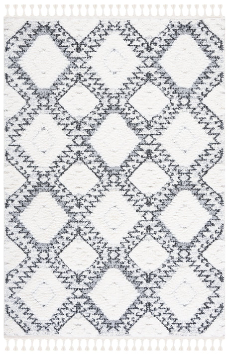 Safavieh Moroccan Tassel Shag Mts616A Ivory/Grey Rug.