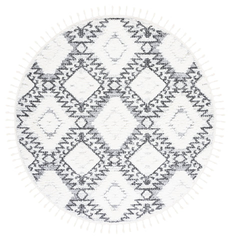 Safavieh Moroccan Tassel Shag Mts616A Ivory/Grey Rug.