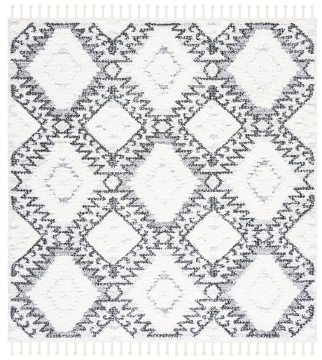 Safavieh Moroccan Tassel Shag Mts616A Ivory/Grey Rug.