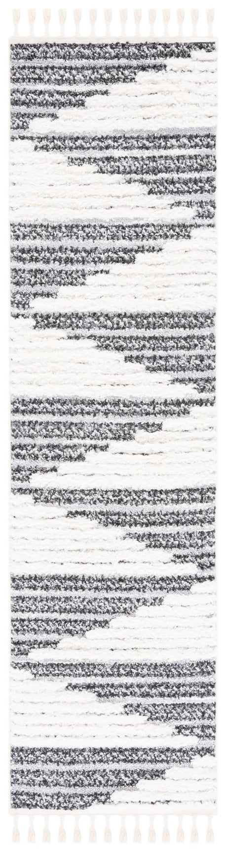 Safavieh Moroccan Tassel Shag Mts622F Dark Grey/Ivory Rug.