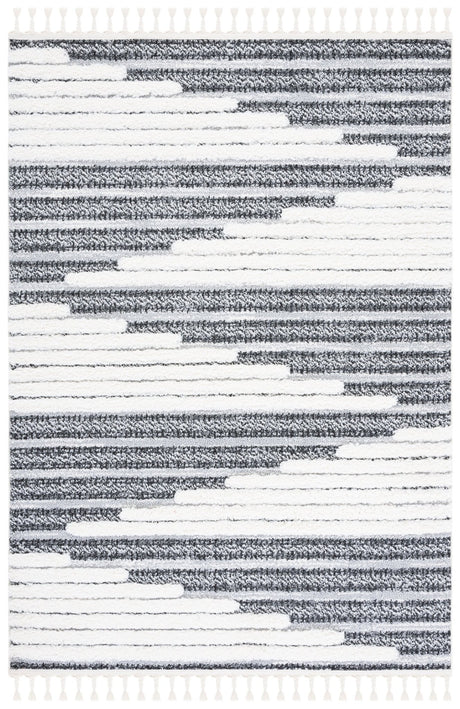 Safavieh Moroccan Tassel Shag Mts622F Dark Grey/Ivory Rug.
