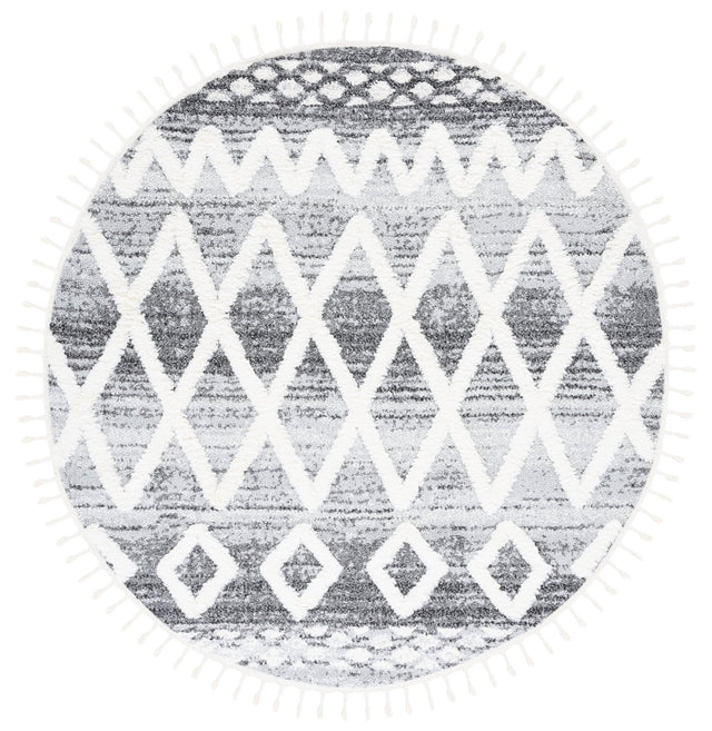 Safavieh Moroccan Tassel Shag Mts626F Grey/Ivory Rug.