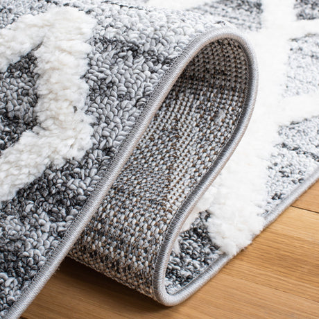 Safavieh Moroccan Tassel Shag Mts626F Grey/Ivory Rug.