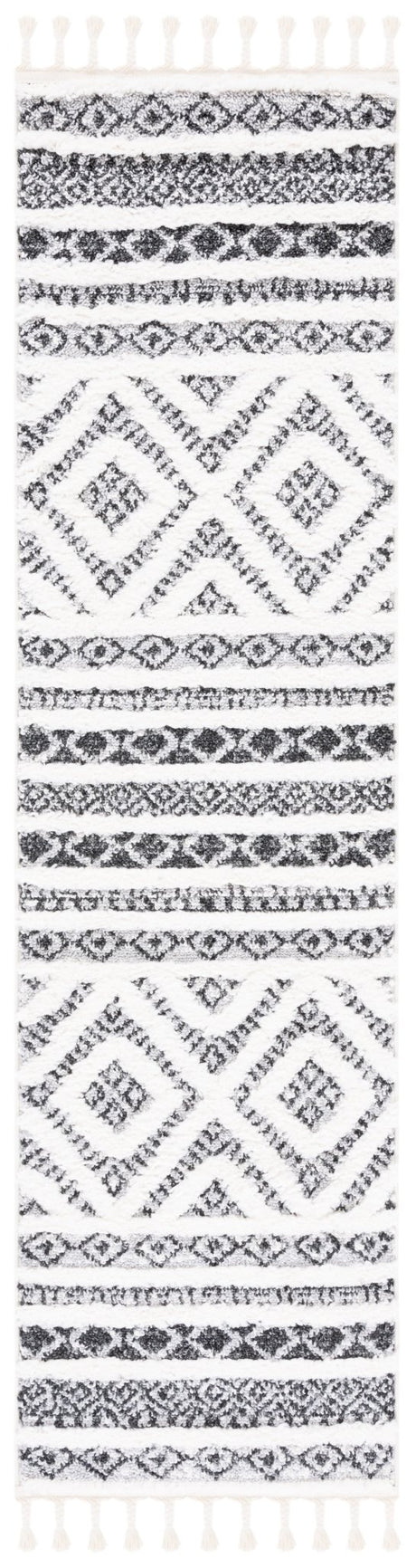 Safavieh Moroccan Tassel Shag Mts628F Grey/Ivory Rug.