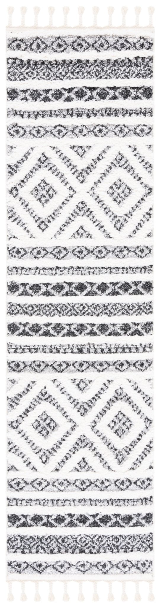 Safavieh Moroccan Tassel Shag Mts628F Grey/Ivory Rug.