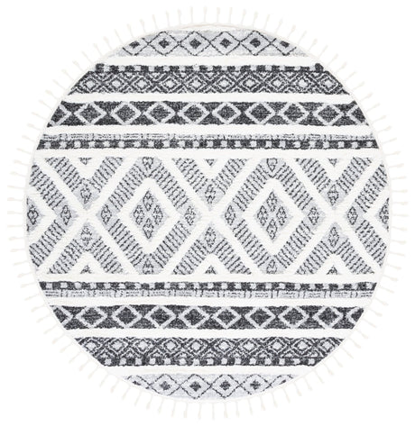 Safavieh Moroccan Tassel Shag Mts628F Grey/Ivory Rug.