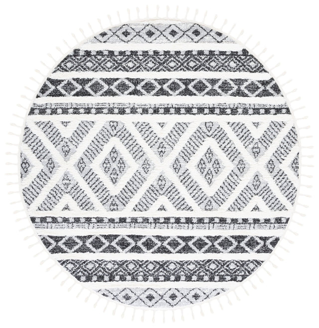 Safavieh Moroccan Tassel Shag Mts628F Grey/Ivory Rug.