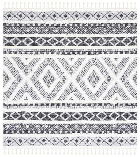 Safavieh Moroccan Tassel Shag Mts628F Grey/Ivory Rug.