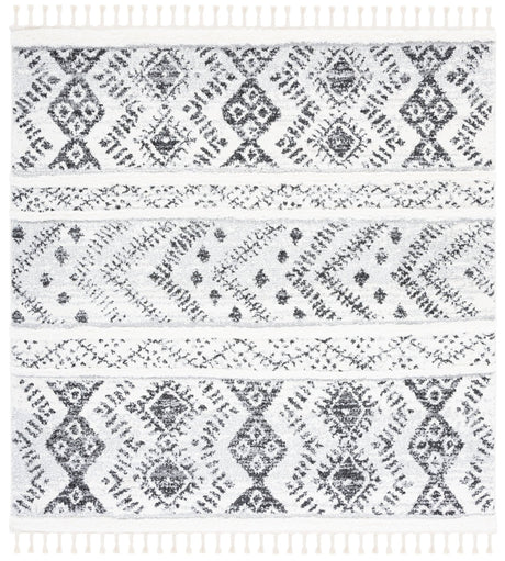 Safavieh Moroccan Tassel Shag Mts630A Ivory/Grey Rug.