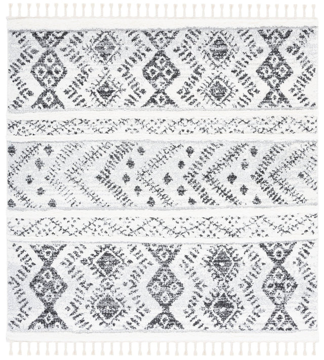 Safavieh Moroccan Tassel Shag Mts630A Ivory/Grey Rug.