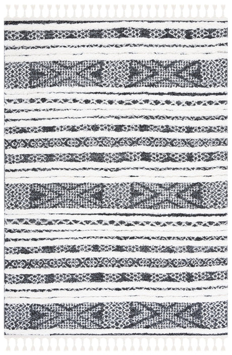 Safavieh Moroccan Tassel Shag Mts632Z Black/Ivory Rug.
