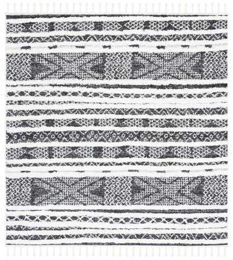 Safavieh Moroccan Tassel Shag Mts632Z Black/Ivory Rug.