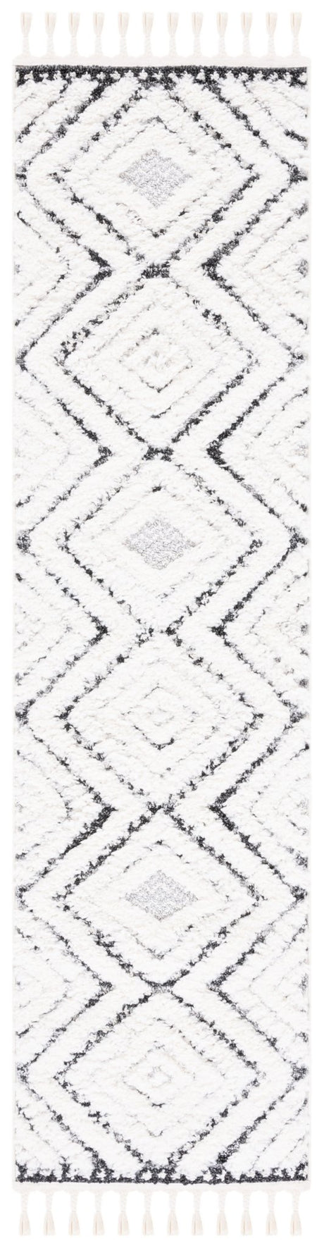 Safavieh Moroccan Tassel Shag Mts636A Ivory/Grey Rug.
