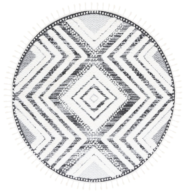 Safavieh Moroccan Tassel Shag Mts636A Ivory/Grey Rug.