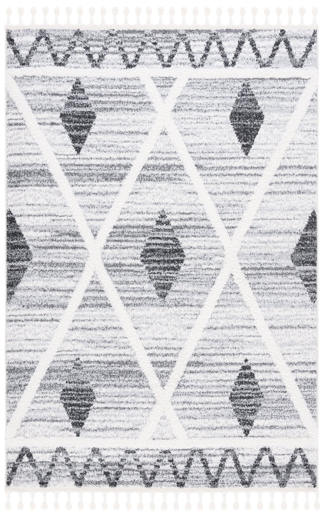 Safavieh Moroccan Tassel Shag Mts642F Grey/Ivory Rug.