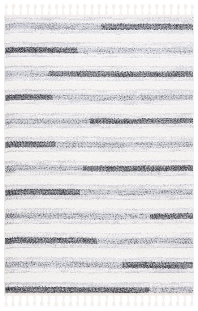 Safavieh Moroccan Tassel Shag Mts648A Ivory/Grey Rug.