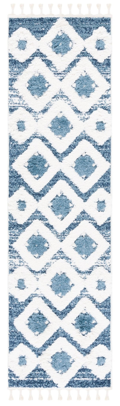 Safavieh Moroccan Tassel Shag Mts664M Blue/Ivory Rug.