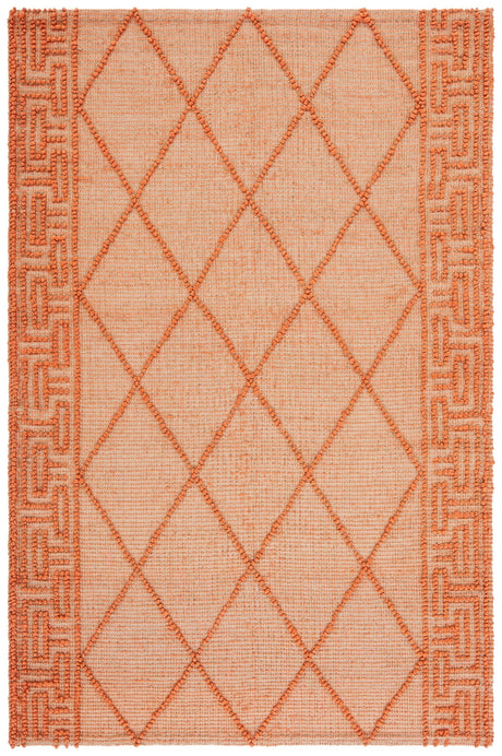 Safavieh Natural Fiber Nf220P Orange/Natural Rug.