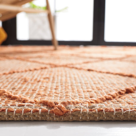 Safavieh Natural Fiber Nf220P Orange/Natural Rug.