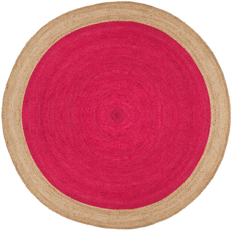 Safavieh Natural Fiber Nf801C Fuchsia/Natural Rug.