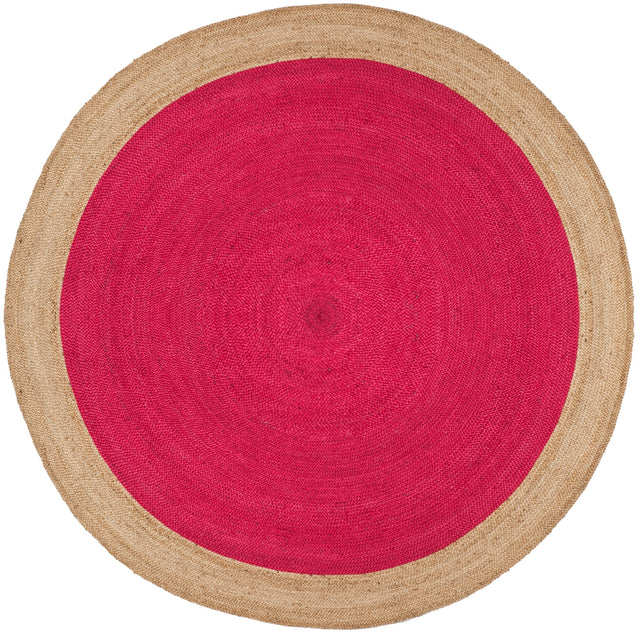 Safavieh Natural Fiber Nf801C Fuchsia/Natural Rug.