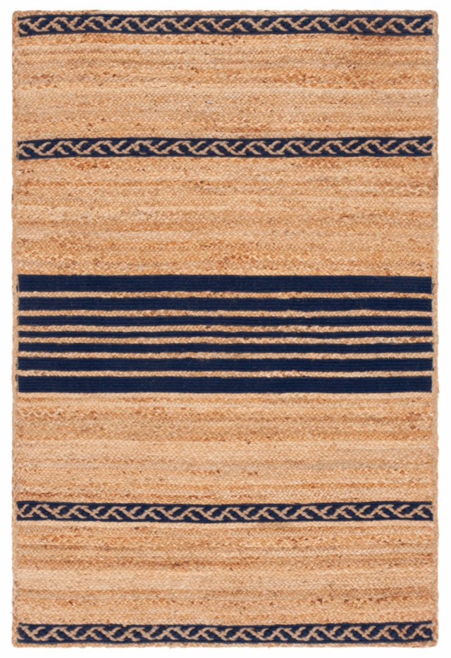 Safavieh Natural Fiber Nfb262N Natural/Navy Rug.