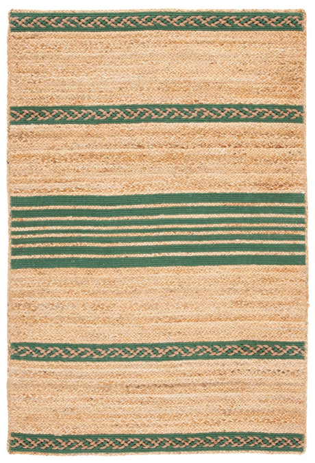 Safavieh Natural Fiber Nfb262Y Natural/Green Rug.
