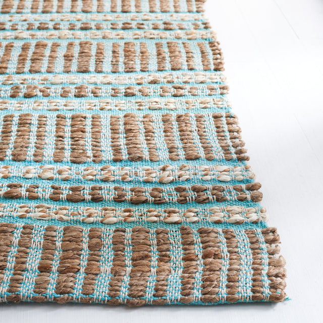 Safavieh Natural Fiber Nfb651K Teal/Natural Rug.