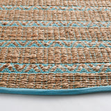 Safavieh Natural Fiber Nfb655K Teal/Natural Rug.