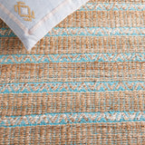 Safavieh Natural Fiber Nfb655K Teal/Natural Rug.