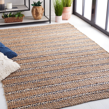 Safavieh Natural Fiber Nfb655N Navy/Natural Rug.