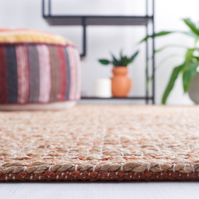 Safavieh Natural Fiber Nfb655P Rust/Natural Rug.