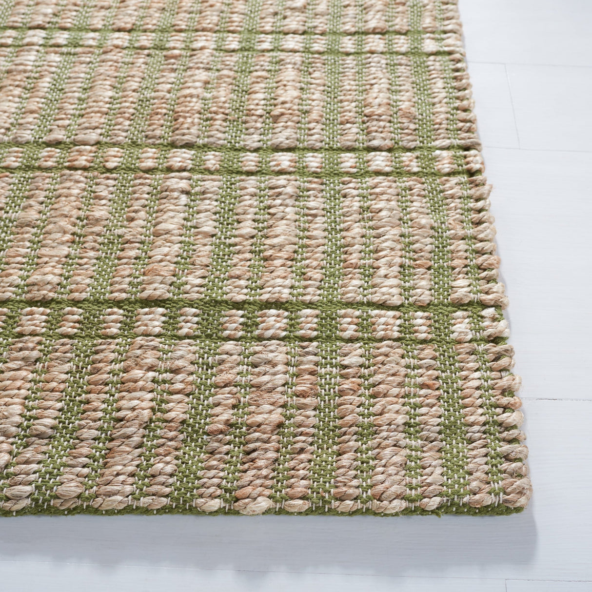 Safavieh Natural Fiber Nfb656Y Green/Natural Rug.