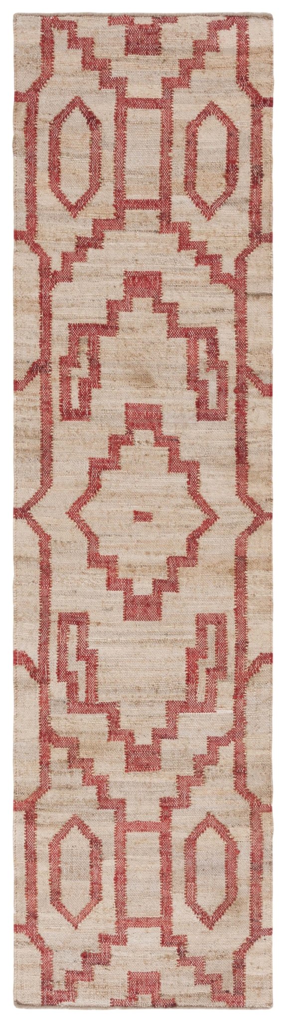 Safavieh Natural Fiber Nfb750Q Natural/Red Rug.