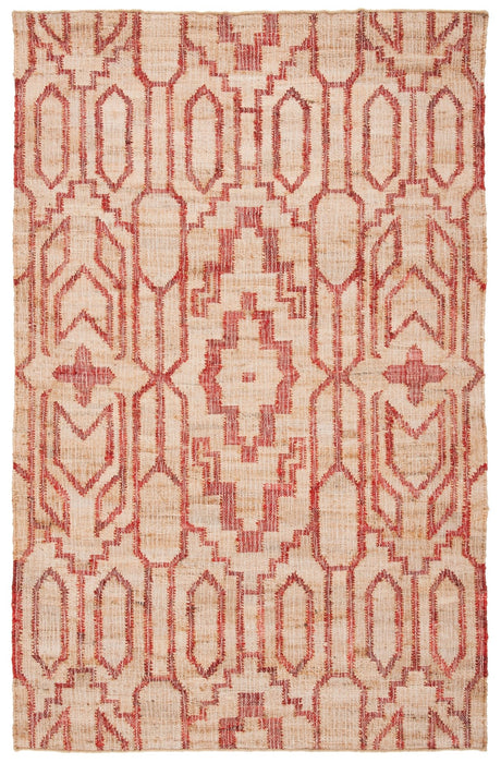 Safavieh Natural Fiber Nfb750Q Natural/Red Rug.