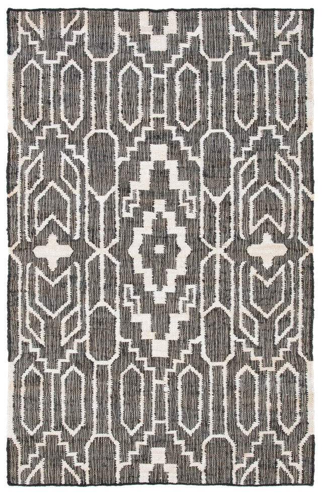 Safavieh Natural Fiber Nfb750Z Black/Ivory Rug.