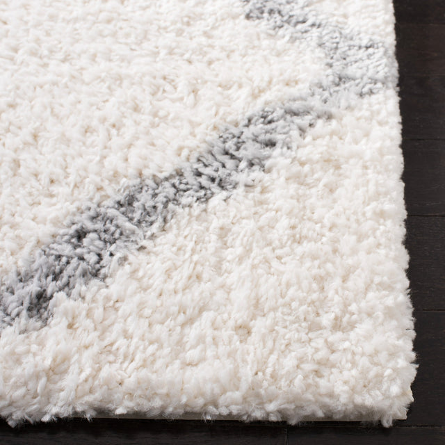 Safavieh Parma Shag Pma521A Cream/Grey Rug.