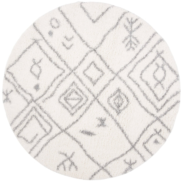 Safavieh Parma Shag Pma583A Cream/Grey Rug.
