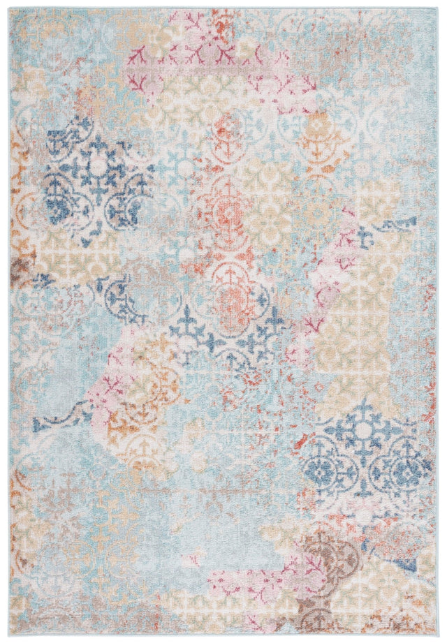Safavieh Phoenix Phx580M Blue/Rust Rug.